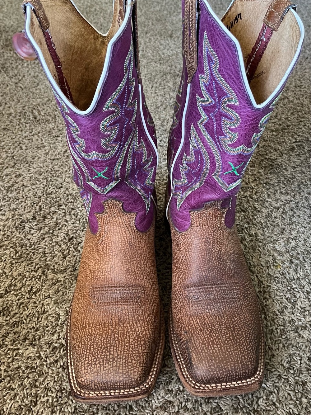 Men's Twisted X Brown & Purple Western Cowboy Boots